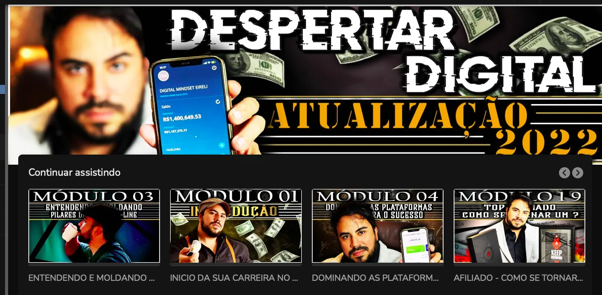 Área de membros Despertar Digital