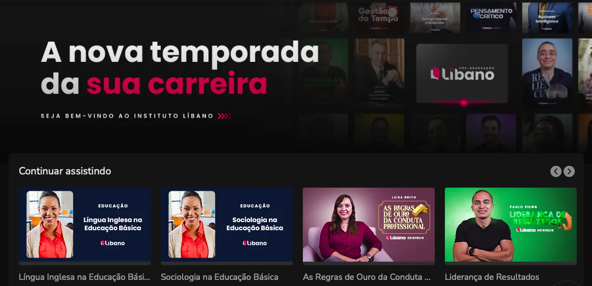 Área de membros Instituto Líbano